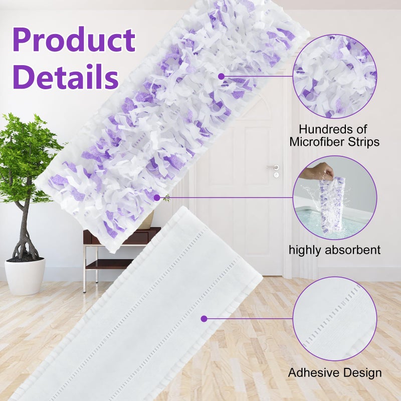 YFUARY 20 Count Disposable Power Mop Refills for Power Mop Multi-Surface Mop Power Mop Pads for PowerMop Wood Mop Compatible with Power Mop Power Mop Pads Refills for Floor Cleaning - Image 5